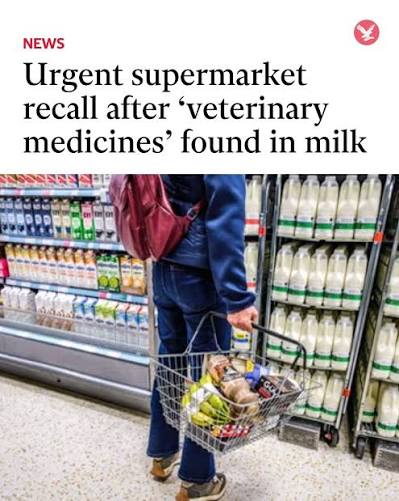 UK Milk Recll on Vet Medicines Residues