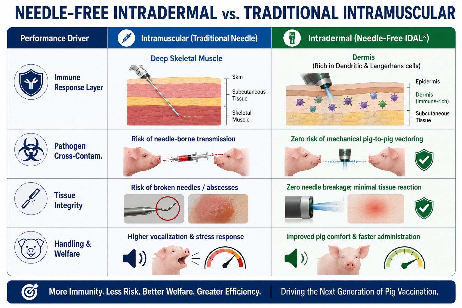 Needle Free vs Traditional Intramuscular Vaccination in Pigs