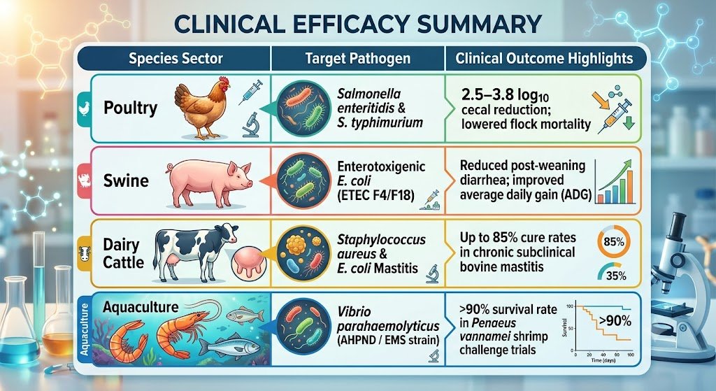 Clinical Efficacy Summary of Bacteriophages in AH