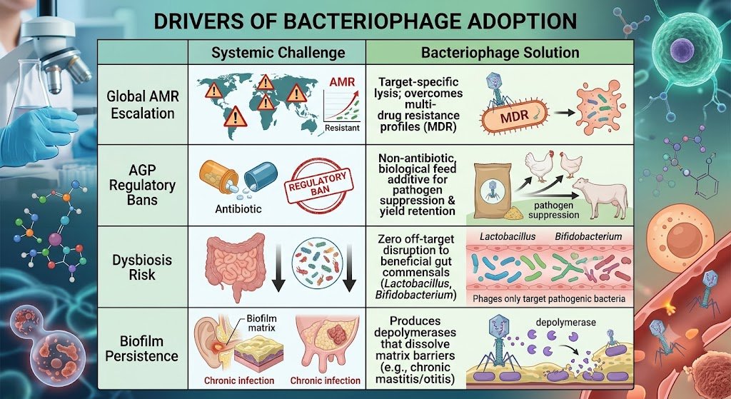 Drivers for Adoption of Bacteriophages in Animal Health Industry