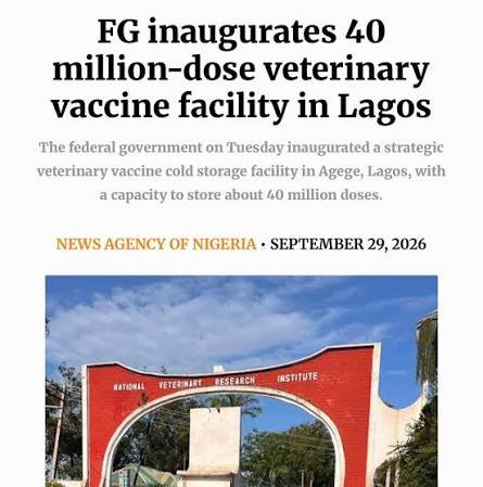 Nigeria veterinary vaccine facility