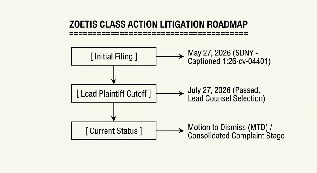 Zoetis shareholder class action suit status 2026
