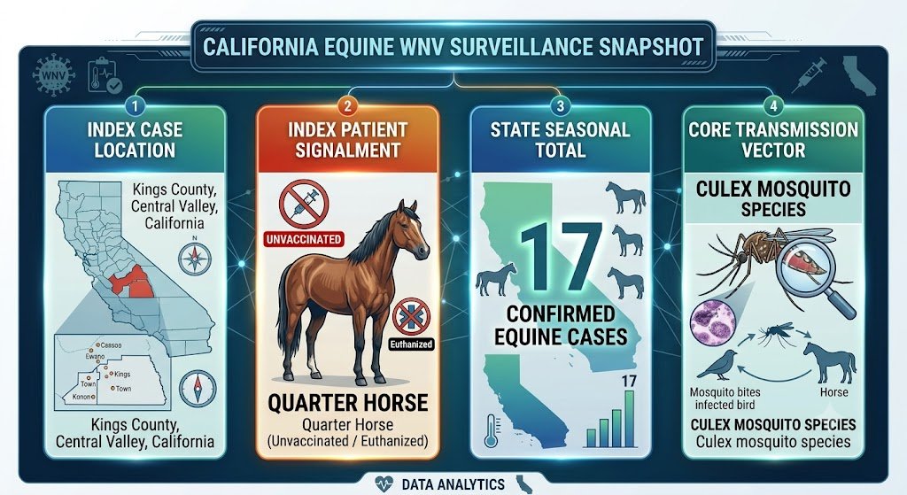 California Reports 17th Seasonal Equine West Nile Virus Death