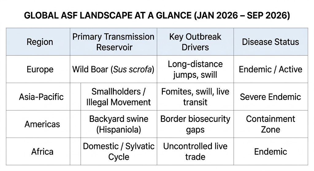 Global ASF Status Jan - Sep 2026